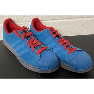 Adidas Superstar clam shell toe ART Q32969 Men's 13 Blue/red/clear